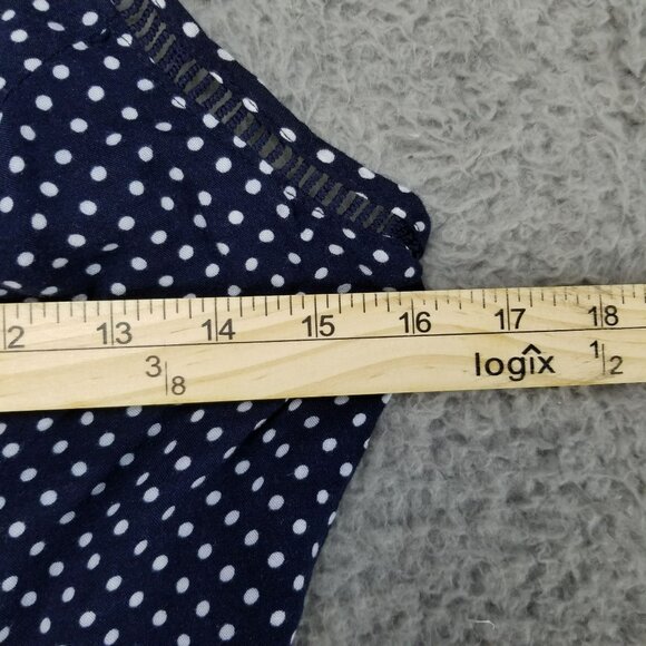 Lulus Dress Womens Medium Blue Polkadot Sleeveless Back Zip Retro Rockabilly - Picture 5 of 12